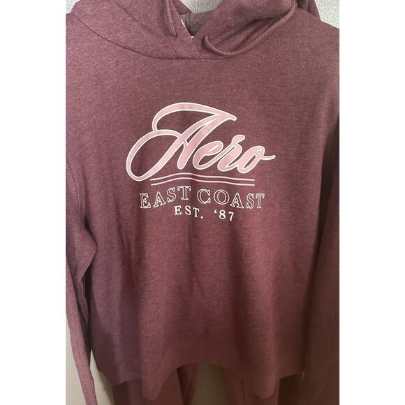 NWT Aeropostale Size XL Hoodie Sweatsuit Set Joggers Maroon - Picture 3 of 7